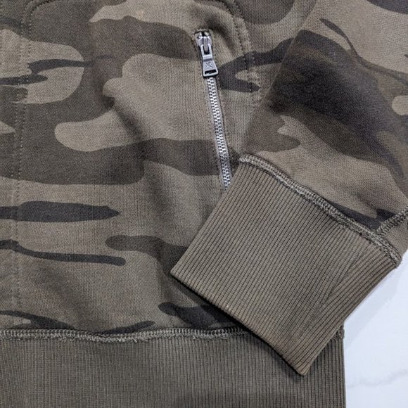 EXPRESS Men Camouflage Jacket Coat Hoodie Zipper Front Brown Camo Size Medium - Picture 5 of 10